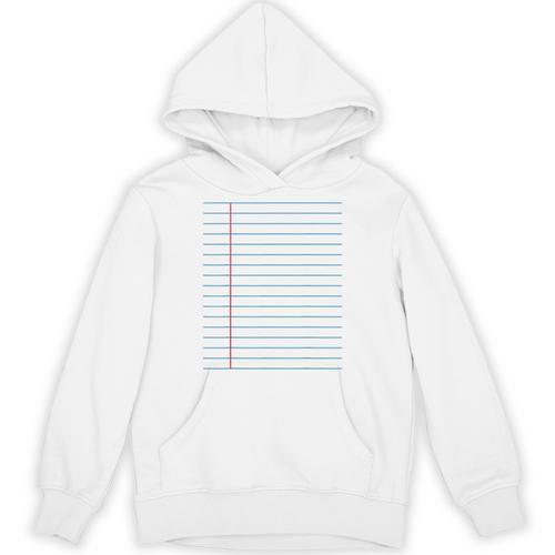 College Ruled Lined Paper Student Teacher Professor Costume Unisex Hoodie - teacherstshirts.com CA