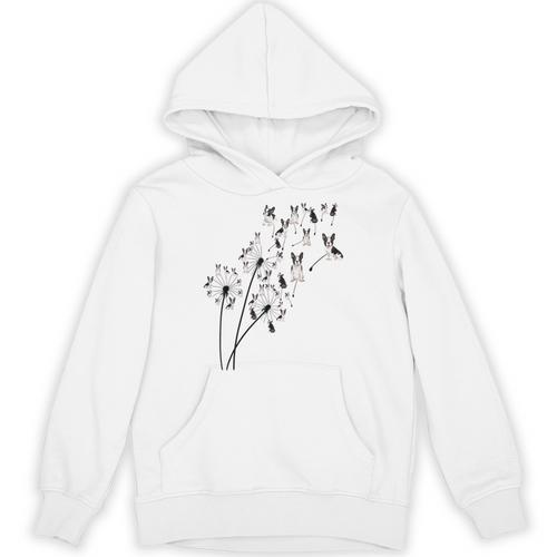 Dandelion Boston Terrier Flower Floral Bostie Tree Unisex Hoodie - Bostonterriersmerch.com CA