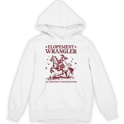 Elopement Wrangler Teacher ABA Behavior Support Cowboy Unisex Hoodie - teacherstshirts.com