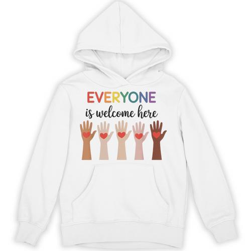 Everyone Is Welcome Here Idaho Teacher Unisex Hoodie - teacherstshirts.com UK