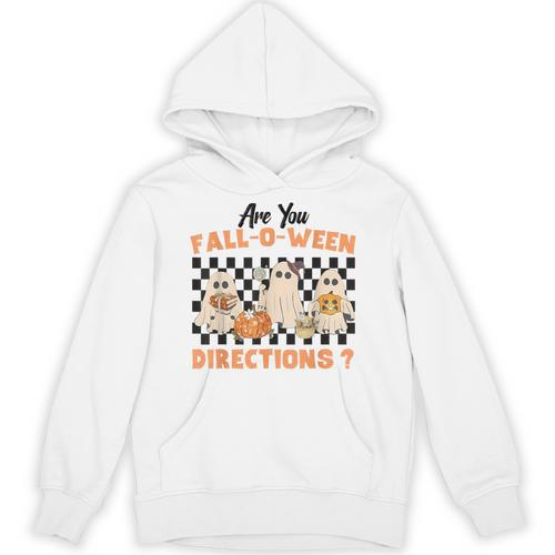 Are You Fall-O-Ween Directions Halloween Ghost Fall Teacher Unisex Hoodie - teacherstshirts.com UK