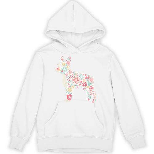 Floral FLower Boston Terrier Mom Grandma Unisex Hoodie - Bostonterriersmerch.com