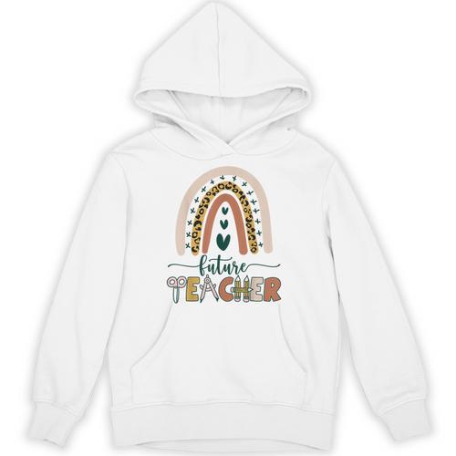 Future Teacher Boho Rainbow Leopard New Grad Student Unisex Hoodie - teacherstshirts.com