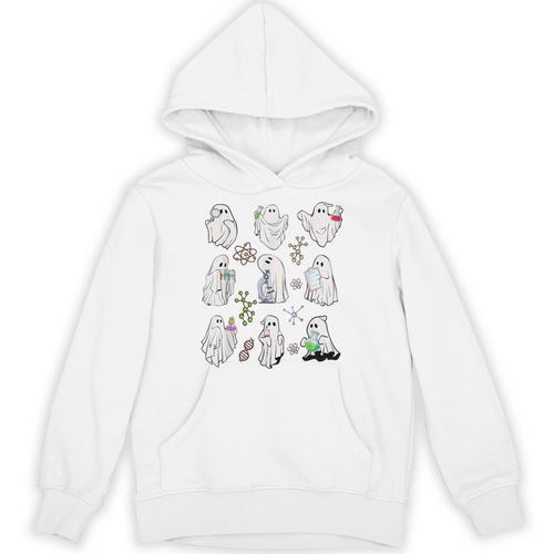 Ghost Science Teacher Chemistry Laboratory Halloween Costume Unisex Hoodie - teacherstshirts.com DE