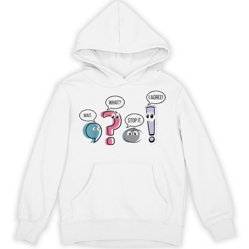 Grammar Teacher Punctuation English First Day Back To School Unisex Hoodie - teacherstshirts.com