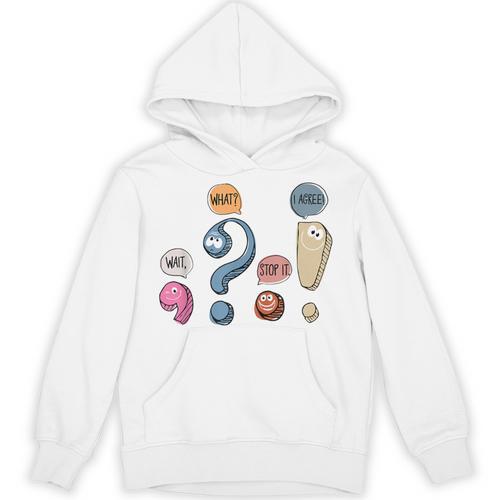 Grammar Teacher Punctuation For English Teacher Men Women Unisex Hoodie - teacherstshirts.com DE
