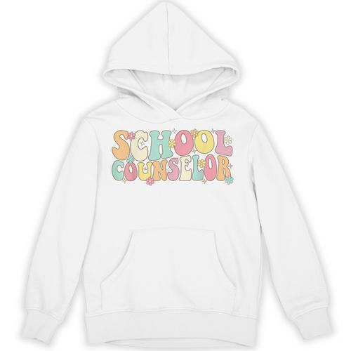 Groovy School Counselor Back To School Teacher Counseling Unisex Hoodie - teacherstshirts.com UK