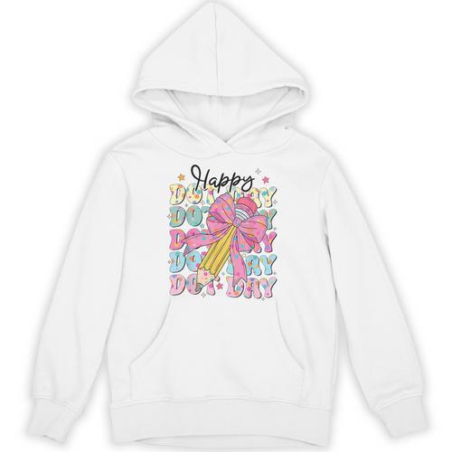Happy Dot Day 2025 Coquette Bow Teachers Kids Boys Girls Unisex Hoodie - teacherstshirts.com AU