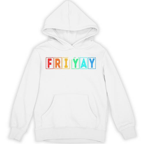 Happy Fri Yay Teacher Friday Unisex Hoodie - teacherstshirts.com UK