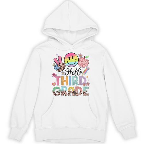 Hello 3rd Grade Boy Girl Teacher Back To School 3rd Grade Unisex Hoodie - teacherstshirts.com AU