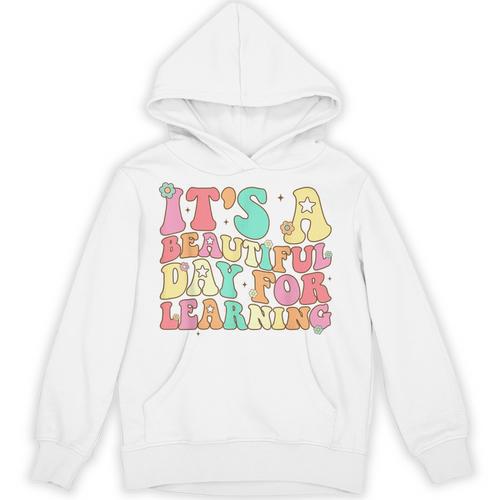 It's Beautiful Day For Learning Retro Teacher Students Women Unisex Hoodie - teacherstshirts.com