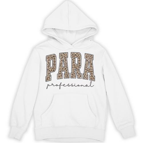 Leopard Paraprofessional Back To School Para Squad Teacher Unisex Hoodie - teacherstshirts.com DE