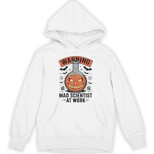 Mad Scientist Pumpkin Science Teacher Halloween Costume Kids Unisex Hoodie - teacherstshirts.com UK