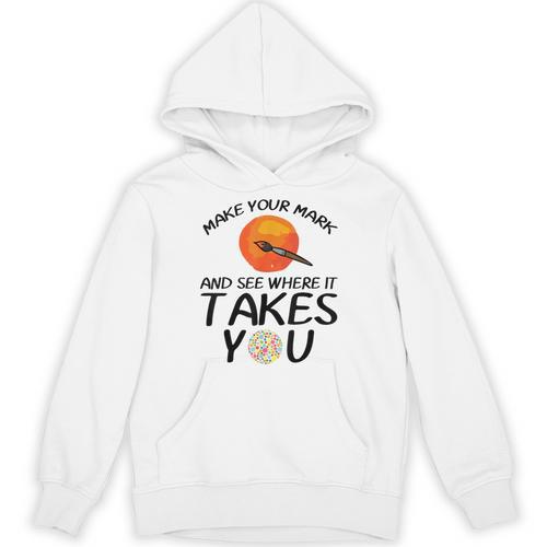 Make Mark Paintbrush International Dot Day Art Teacher Unisex Hoodie - teacherstshirts.com