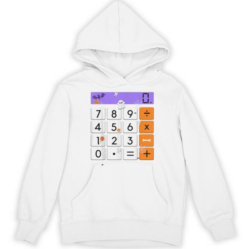 Math Teacher Halloween Costume Calculator Math Pun Unisex Hoodie - teacherstshirts.com CA