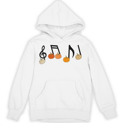 Music Notes Pumpkin Music Teacher Musician Fall Halloween Men Women Kids Unisex Hoodie - teacherstshirts.com AU