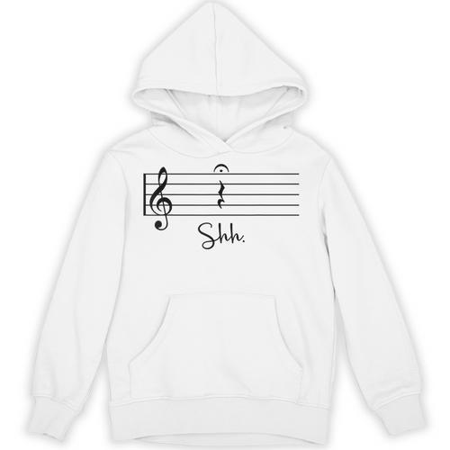 Music Notes Shirt Shh Quarter Fermata Teacher Unisex Hoodie - teacherstshirts.com UK