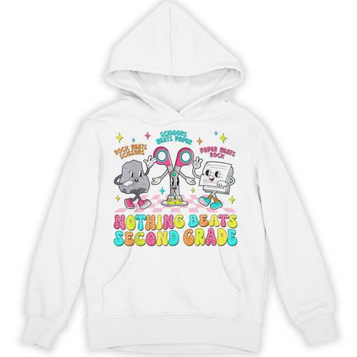 Nothing Beats 2nd Second Grade Back To School Teacher Kids Unisex Hoodie - teacherstshirts.com UK