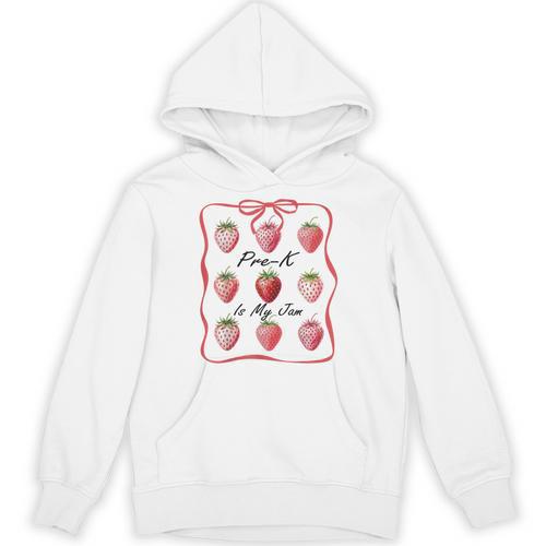 Pre K Is My Jam Teacher Team Crew Preschool Cute Strawberry Unisex Hoodie - teacherstshirts.com AU