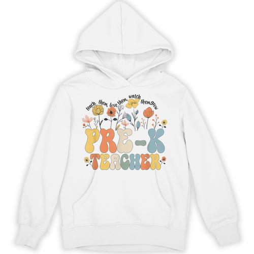 Pre-k Teacher Appreciation Teaching Wildflowers Unisex Hoodie - teacherstshirts.com