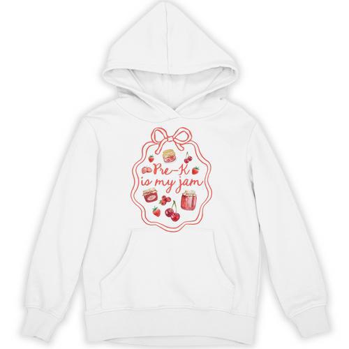 Preschool Pre-K Is My Jam Strawberry Girl Teacher Kids Unisex Hoodie - teacherstshirts.com AU