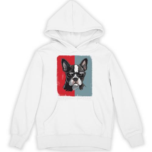 Retro Boston Terrier Dog Lover Bostie Mom Dad Dog Owner Unisex Hoodie - Bostonterriersmerch.com