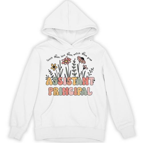 Retro Floral Assistant Principal Shirt For Teachers Day Unisex Hoodie - teacherstshirts.com AU