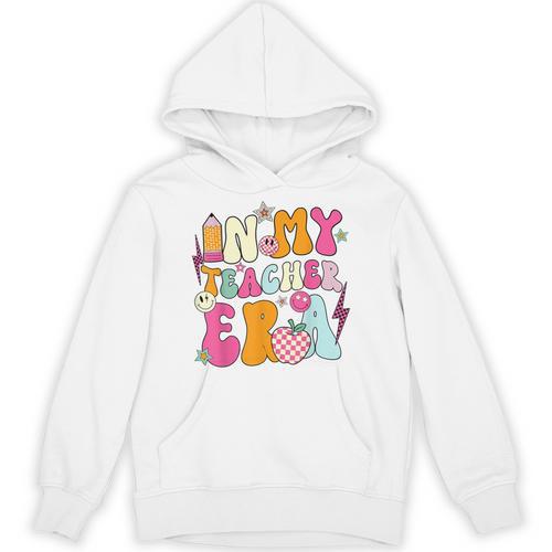 Retro Groovy In My Teaching Era Best Teacher Appreciation Unisex Hoodie - teacherstshirts.com AU