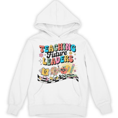 Retro Teaching Future Leaders Groovy Teacher Back To School Unisex Hoodie - teacherstshirts.com AU
