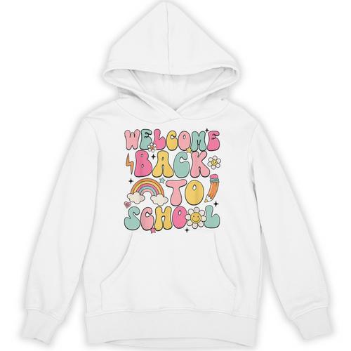Retro Welcome Back To School Teacher Appreciation Boys Girls Unisex Hoodie - teacherstshirts.com UK