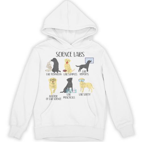 Science Labs Dogs Labrador Retriever Science Teacher Unisex Hoodie - teacherstshirts.com UK