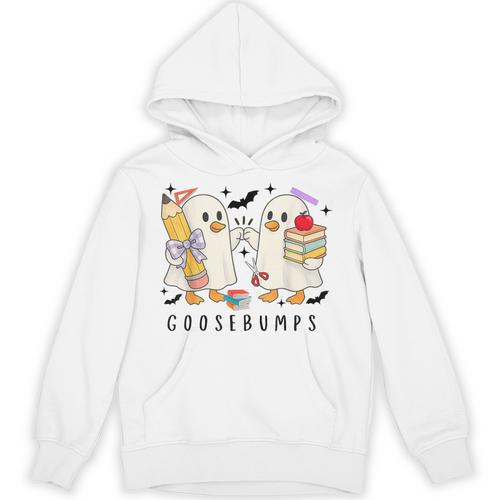 Silly Goose Spooky Teacher Halloween Cute Goosebumps Unisex Hoodie - teacherstshirts.com