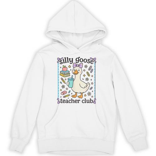 Silly Goose Teacher Club Silly Goose For Teacher Unisex Hoodie - teacherstshirts.com DE