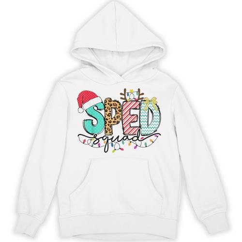 SPED Squad Special Education Teacher Autism Christmas Women Unisex Hoodie - teacherstshirts.com CA
