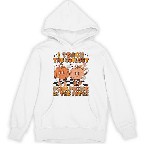 I Teach The Coolest Pumpkins In The Patch Teacher Halloween Unisex Hoodie - teacherstshirts.com UK