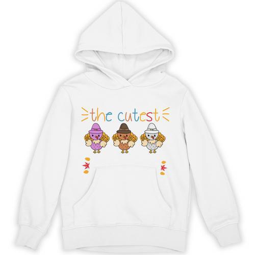I Teach The Cutest Turkeys School Teachers Thanksgiving Unisex Hoodie - teacherstshirts.com CA