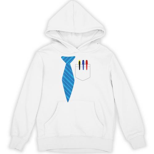 Teacher Tie & Pocket Protector Costume School Unisex Hoodie - teacherstshirts.com