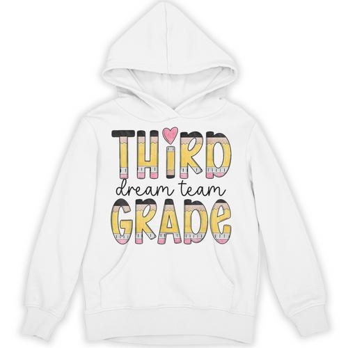 Third Grade Dream Team Back To School 3rd Grade Teacher Unisex Hoodie - teacherstshirts.com AU