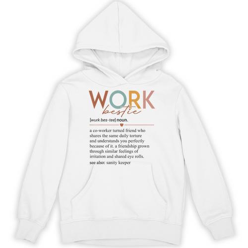 Vintage Work Bestie Definition Teachers Nurses Boss Women Unisex Hoodie - teacherstshirts.com UK