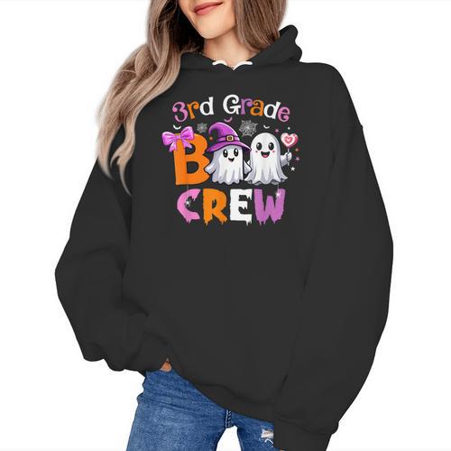 3rd Grade Boo Crew Third Grade Halloween Costume Teacher Kid Women's Hoodie - teacherstshirts.com CA