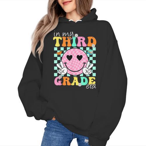 In My 3rd Grade Era Back To School Smile Face Teacher Kid Women's Hoodie - teacherstshirts.com