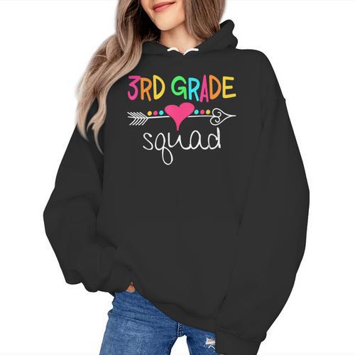 3rd Grade Squad Third Teacher Student Team Back To School Women's Hoodie - teacherstshirts.com DE