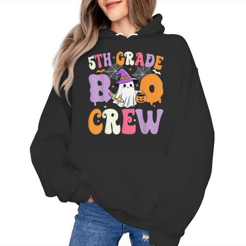 5th Grade Boo Crew Spooky Fifth Grade Halloween Teacher Women's Hoodie - teacherstshirts.com AU