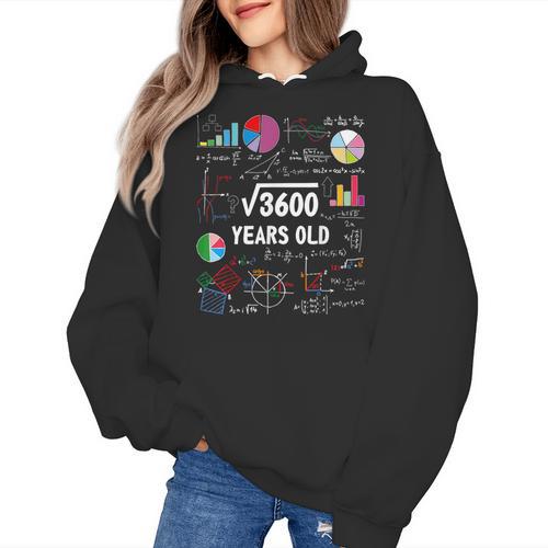 60 Year Old Math Teacher Square Root Of 3600 60th Birthday Women's Hoodie - teacherstshirts.com