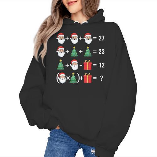 67 Santa Tree Math Teacher Christmas Xmas Humor Women's Hoodie - teacherstshirts.com DE