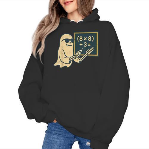 67 Teacher Halloween Skeleton Ghost Six Seven Meme Math Women's Hoodie - teacherstshirts.com CA
