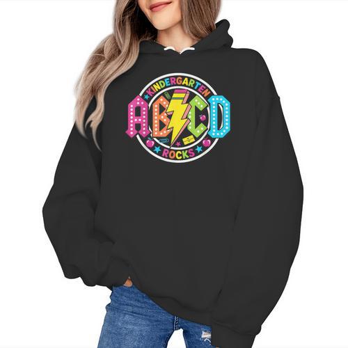 ABCD Kindergarten Rocks Back To School Teachers Students Women's Hoodie - teacherstshirts.com