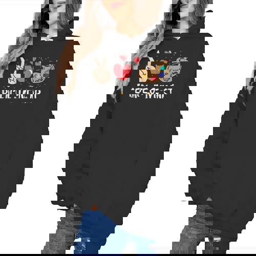 Art Teacher Peace Love Art For Artists And Painters Women&#x27;s Hoodie - teacherstshirts.com