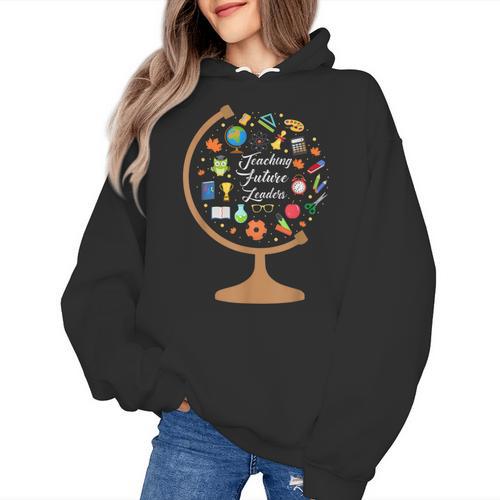 Awesome Teachers T Shirt Teaching Future Leaders Globe For Men Women Women's Hoodie - teacherstshirts.com CA