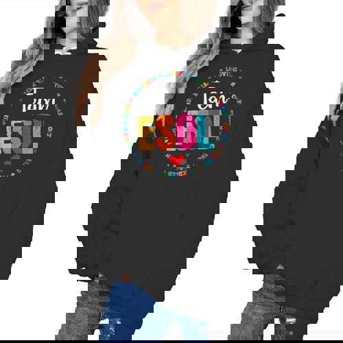 Back To School Teachers Crew Students Team ESOL Teacher Women&#x27;s Hoodie - teacherstshirts.com